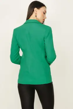 کت دکمه‎دار زنانه طلایی سبز برند Select Moda کد 1647525612