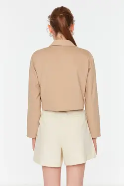 کت قهوه ای سموری برند TRENDYOLMİLLA کد 1647525381