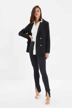 کت دکمه‎دار مشکی برند TRENDYOLMİLLA کد 1647524887