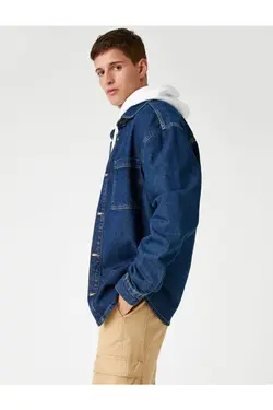 کت پیراهن جین پنبه ای برند Koton کد 1647511279