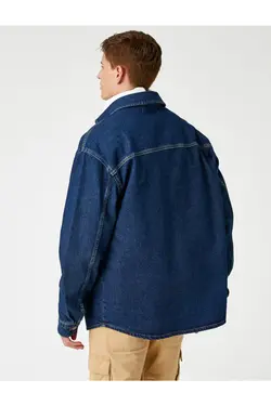 کت پیراهن جین پنبه ای برند Koton کد 1647511279