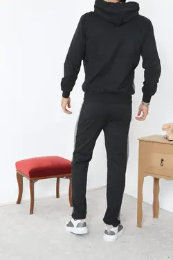 ست لباس راحتی زیپدار مردانه مشکی برند 3MODA کد 1647490688