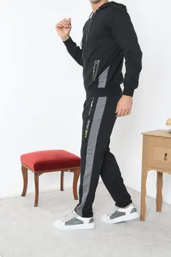 ست لباس راحتی زیپدار مردانه مشکی برند 3MODA کد 1647490688