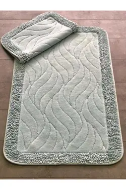 زیرپایی فرش حمام ست ماکارونی پنبه Aqua رویا برند Bonny Home کد 1647637173