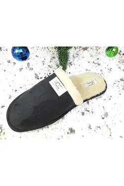 دمپایی روفرشی پشمالو مشکی برند UCC کد 1647637029