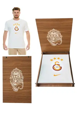 تیشرت لباس فرم جعبه‎دار چوب کادو ستاره دار سفید برند Galatasaray کد 1647633251