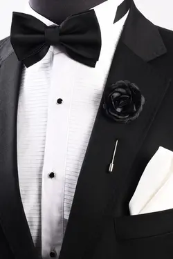 پاپیون ست دستمال طرح‎دار سفید برند Esgue کد 1647625388