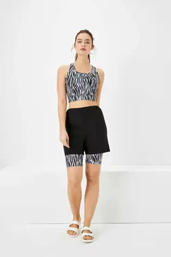 مایو استخر طرح‎دار گورخری شورت دار برند Haşema کد 1647622836