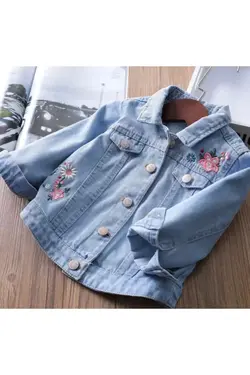 کاپشن جین گلدار قلاب دوزی شده برند hayal bebe کد 1647606487