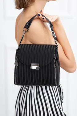 کیف دوشی هولوگرام دار بند‎دار طرح‎دار دستی لوکس برند Leyl کد 1647571747