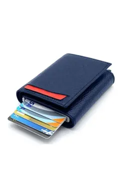 کیف پول جا کارتی مردانه سرمه ای برند Walle's Polo کد 1647571511