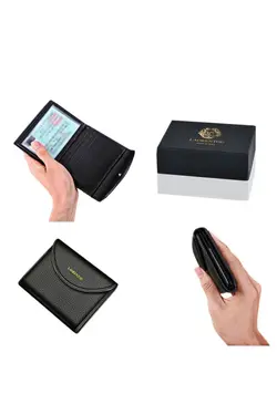 جا کارتی کیف پول مردانه چرم اصل ایتالیایی منحصر به فرد برند Laorentou کد 1647571447