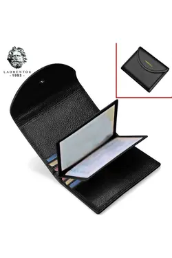 جا کارتی کیف پول مردانه چرم اصل ایتالیایی منحصر به فرد برند Laorentou کد 1647571447