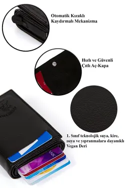 کیف پول جا کارتی اتوماتیک مردانه چرم برند Newish کد 1647571280