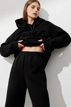 شلوار راحتی راحت زنانه مشکی برند Madmext کد 1647723500