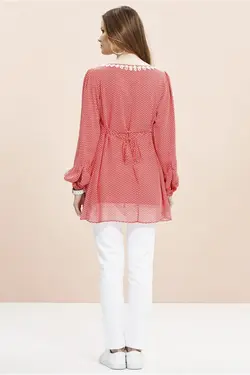 بلوز یقه آستین بلند مروارید دوزی شده برند Even Fashion Hamile Giyim کد 1647717142