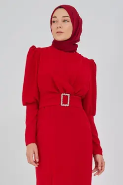 مجلسی سگک قرمز کمربند دار برند meqlife کد 1647715940