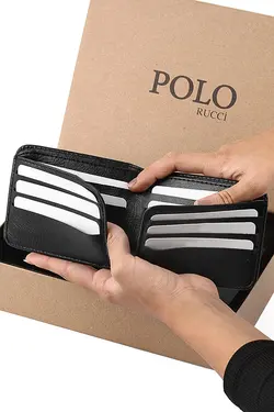 کیف پول ساعت مچی ست کمربند دار مردانه برند POLO Rucci کد 1647690905