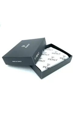 کیف پول جا کارتی مردانه چرم اصل مدل قهوه ای تیره برند Penly کد 1647679328