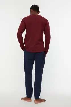 لباس راحتی متناسب مردانه چاپی زرشکی برند TRENDYOL MAN کد 1647669488