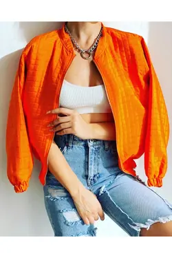 کت بامبر نارنجی برند ERSNUR FASHİON کد 1647653048