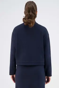 کت طرح‎دار جیبدار زنانه سرمه ای برند COFL Circle of Life کد 1647654187