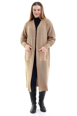 بافتنی جیب دار گشاد بلند زنانه برند Devinka کد 1647652512