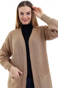 بافتنی جیب دار گشاد بلند زنانه برند Devinka کد 1647652512