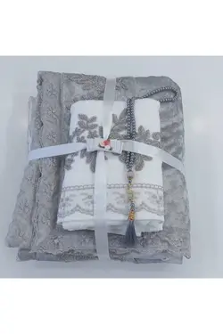 حوله سجاده ست عروس مخملی 3تکه برند ceyizimdekor کد 1647791529
