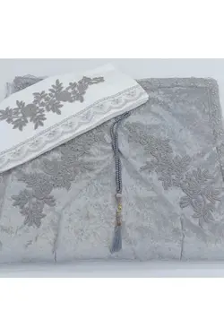 حوله سجاده ست عروس مخملی 3تکه برند ceyizimdekor کد 1647791529