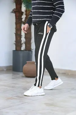 شلوار راحتی ست مردانه نواری مشکی برند Karpefingo کد 1647860230