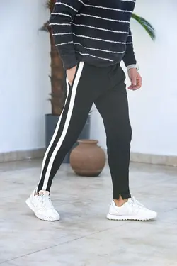 شلوار راحتی ست مردانه نواری مشکی برند Karpefingo کد 1647860230