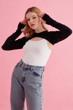 بسته ست 2‎تکه سفید مشکی انگشت برند mirach کد 1647969912