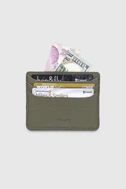 جا کارتی چرم اصل 3633100% سبز برند Grande کد 1647948164