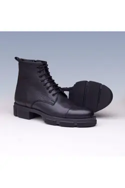 پوتین بوت پوستال مردانه چرم اصل مشکی برند İBAY کد 1647942787