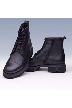 پوتین بوت پوستال مردانه چرم اصل مشکی برند İBAY کد 1647942787