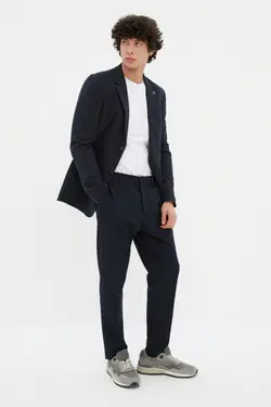 کت بلیزر اسلیم فیت مردانه سرمه ای برند TRENDYOL MAN کد 1647944199