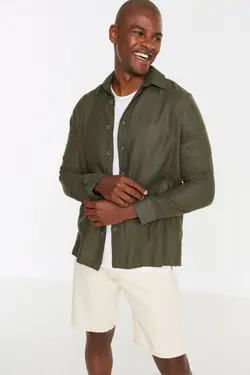 پایین ست جیب دار مردانه بافتنی متقارن Relax یشمی برند TRENDYOL MAN کد 1647944187