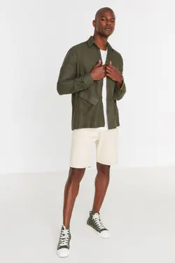 پایین ست جیب دار مردانه بافتنی متقارن Relax یشمی برند TRENDYOL MAN کد 1647944187