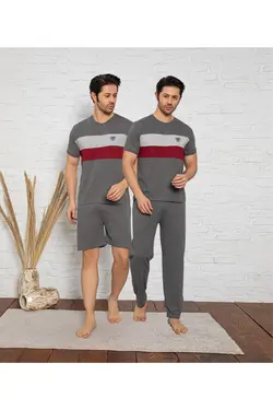 لباس راحتی قلاب دوزی شده تیکه دار آستین کوتاه برند Glisa کد 1647937810