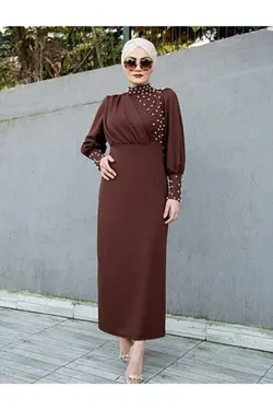 پیراهن ویژه مروارید دوزی شده مشکی روز برند Boutıque Fonca کد 1647909911