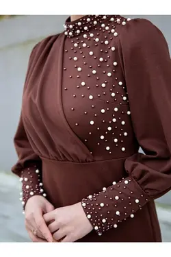 پیراهن ویژه مروارید دوزی شده مشکی روز برند Boutıque Fonca کد 1647909911