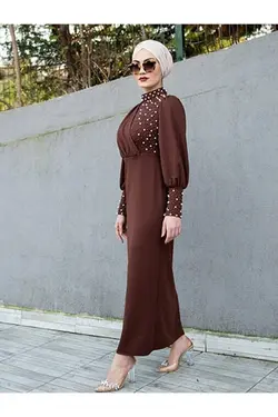 پیراهن ویژه مروارید دوزی شده مشکی روز برند Boutıque Fonca کد 1647909911