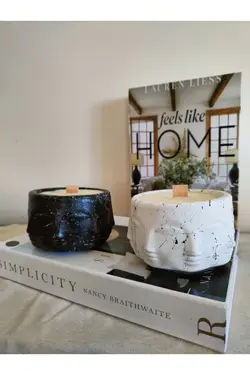 ست شمع معطر تزئینی طبیعی سرامیک پودر رایحه درمانی دست ساز دستی برند SillageCandle کد 1648055169