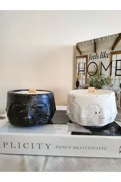 ست شمع معطر تزئینی طبیعی سرامیک پودر رایحه درمانی دست ساز دستی برند SillageCandle کد 1648055169