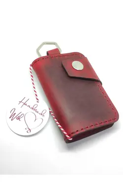 جا کارتی مردانه واقعی دست ساز چرم 100% اصل 2چشمه‎دار دستی کیف پول. برند TUNA TAKI &amp; AKSESUAR کد 1648041998