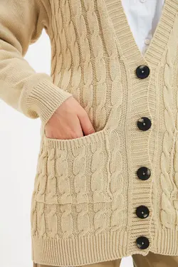 بافتنی یقه هفت بژ برند TRENDYOL MODEST کد 1647985270