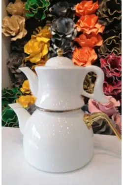 کتری قوری چای چینی سفید برند Miss Betty کد 1648109496