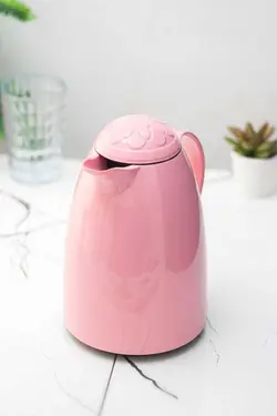 فلاسک خیلی گرم سرد نرم قلاب دوزی داخل 12ساعت چای 1lt صورتی شیشه است) میزان&amp; برند Depa کد 1699804931