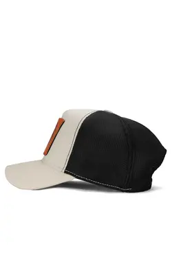 کلاه کت جین لوگو‎دار 60 ببر سیاه کرمی (قطر) برند BlackBörk کد 1699368412